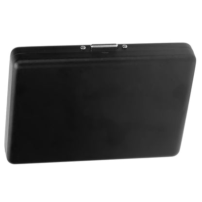 Cigarette Case Aluminium Alloy High Durability Fashion Glossy Exquisite Texture Cigarette Holder for Travel OutdoorBlack