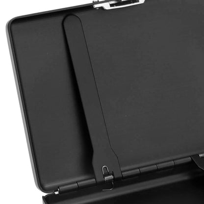Cigarette Case Aluminium Alloy High Durability Fashion Glossy Exquisite Texture Cigarette Holder for Travel OutdoorBlack