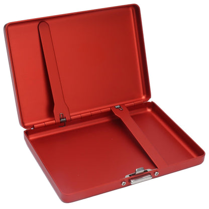 Cigarette Case Aluminium Alloy High Durability Fashion Glossy Exquisite Texture Cigarette Holder for Travel OutdoorRed