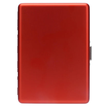 Cigarette Case Aluminium Alloy High Durability Fashion Glossy Exquisite Texture Cigarette Holder for Travel OutdoorRed
