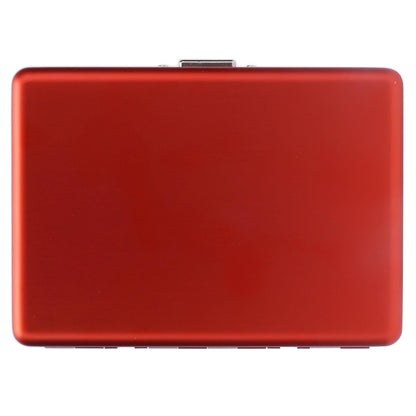 Cigarette Case Aluminium Alloy High Durability Fashion Glossy Exquisite Texture Cigarette Holder for Travel OutdoorRed
