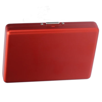 Cigarette Case Aluminium Alloy High Durability Fashion Glossy Exquisite Texture Cigarette Holder for Travel OutdoorRed