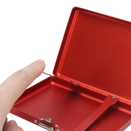 Cigarette Case Aluminium Alloy High Durability Fashion Glossy Exquisite Texture Cigarette Holder for Travel OutdoorRed