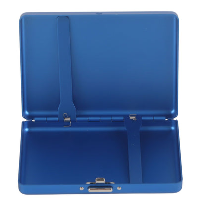 Cigarette Case Aluminium Alloy High Durability Fashion Glossy Exquisite Texture Cigarette Holder for Travel OutdoorBlue