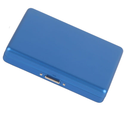 Cigarette Case Aluminium Alloy High Durability Fashion Glossy Exquisite Texture Cigarette Holder for Travel OutdoorBlue