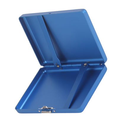 Cigarette Case Aluminium Alloy High Durability Fashion Glossy Exquisite Texture Cigarette Holder for Travel OutdoorBlue