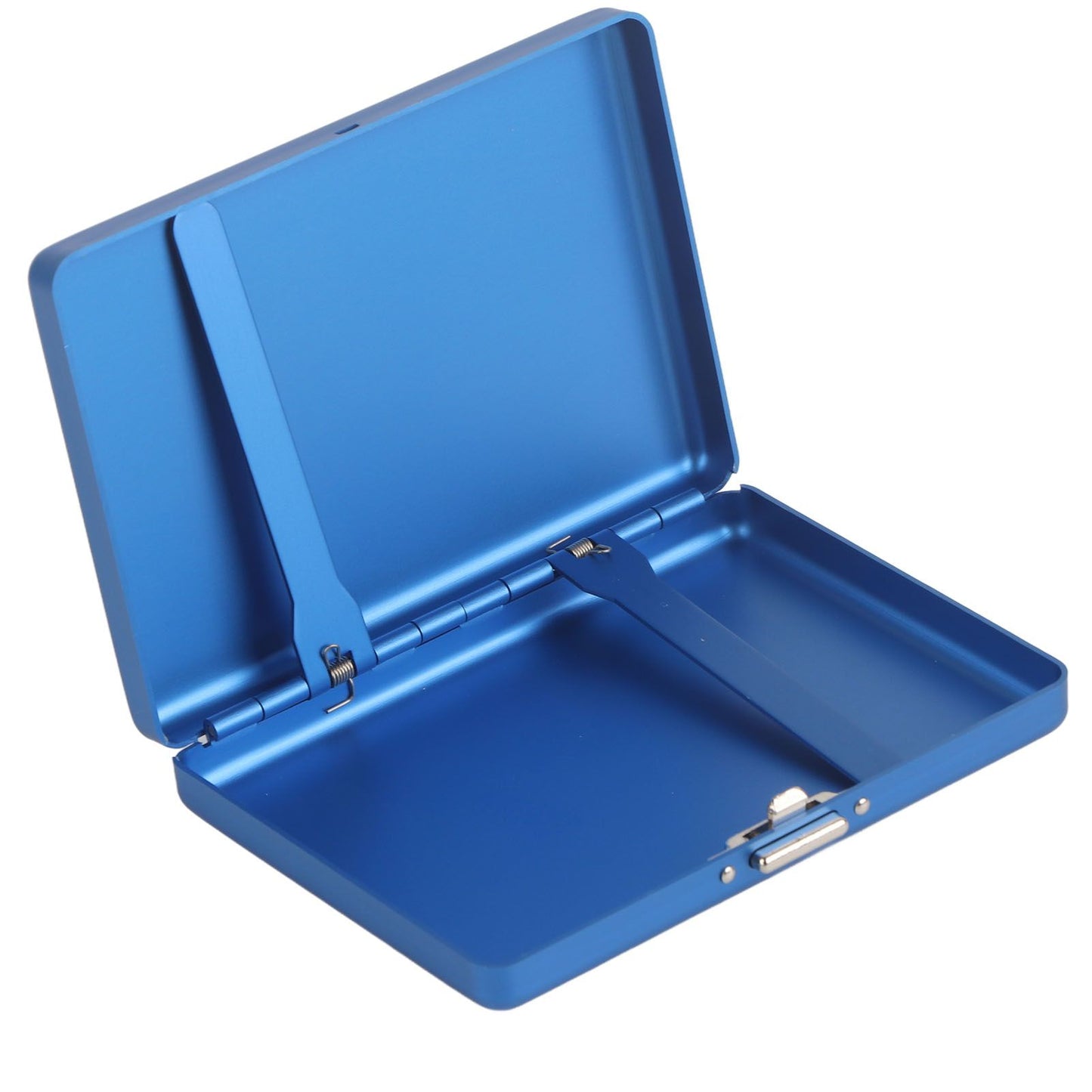 Cigarette Case Aluminium Alloy High Durability Fashion Glossy Exquisite Texture Cigarette Holder for Travel OutdoorBlue
