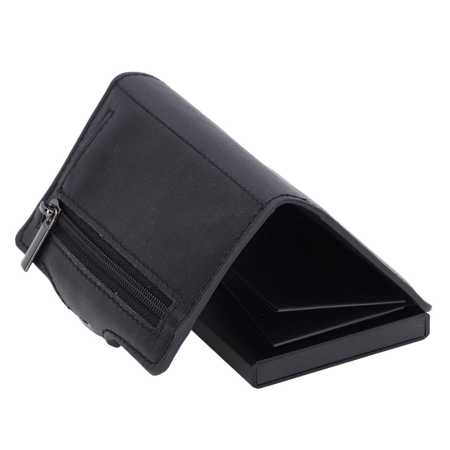 Credit Card Holders Large Capacity Small Light Black Tabby Portable Business Card Case for Business Trips Travel Parties