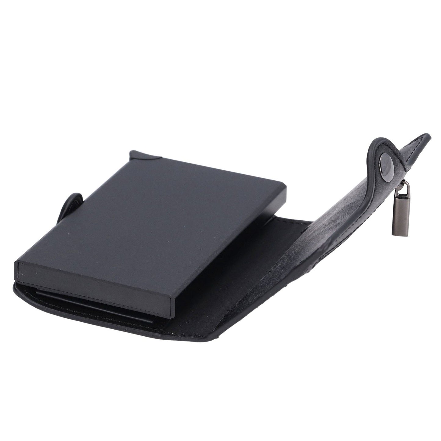 Credit Card Holders Large Capacity Small Light Black Tabby Portable Business Card Case for Business Trips Travel Parties