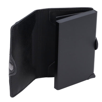 Credit Card Holders Large Capacity Small Light Black Tabby Portable Business Card Case for Business Trips Travel Parties