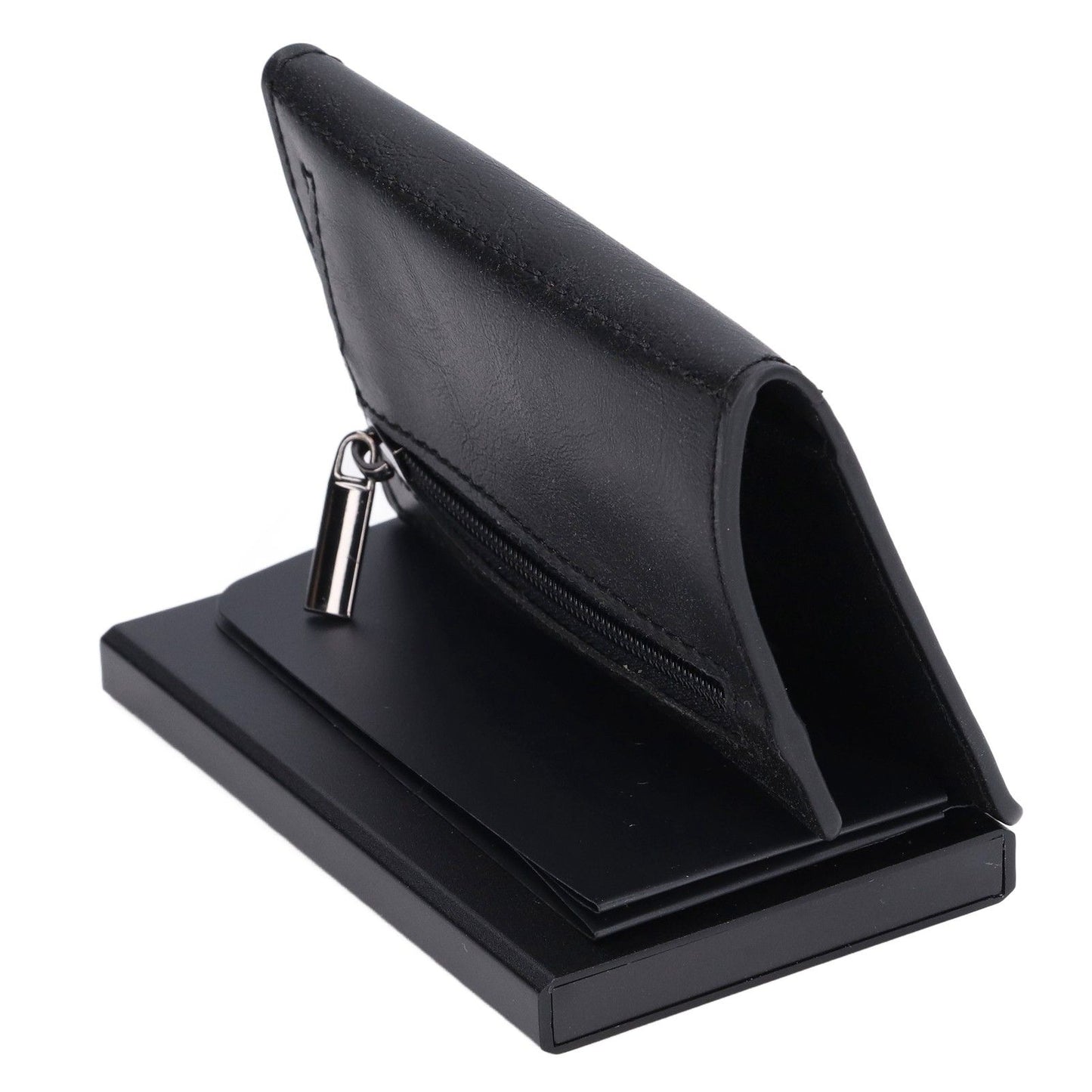 Credit Card Holders Large Capacity Small Light Black Tabby Portable Business Card Case for Business Trips Travel Parties
