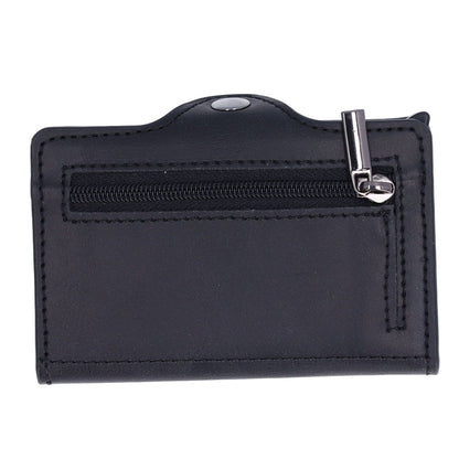 Credit Card Holders Large Capacity Small Light Black Tabby Portable Business Card Case for Business Trips Travel Parties