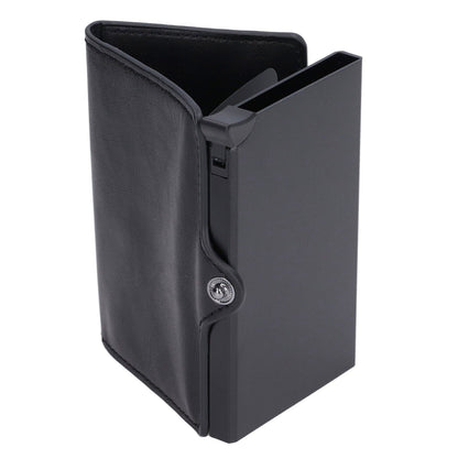 Credit Card Holders Large Capacity Small Light Black Tabby Portable Business Card Case for Business Trips Travel Parties