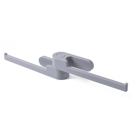 Gray rotatable wall hook, folding towel holder with two side arms