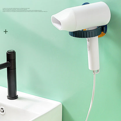 Hair Dryer Storage Holder Wall Mounted Punch Free Cartoon Strong Bearing Hands Free for BathroomBlue Koala