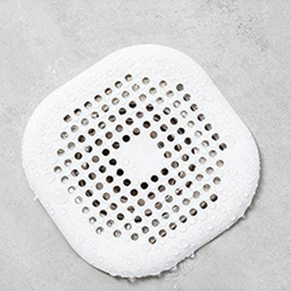 Sewer Floor Drain Net With Suction Cup Shower Drain Hair Cover Kitchen Bathroom Floor Drain PadWhite