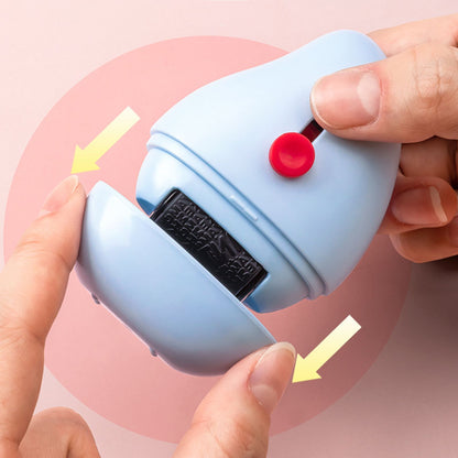 Identity Protection Roller Stamps Effective Cover Protect Intimacy Mini Portable Box Cutter for Household Express Station Blue