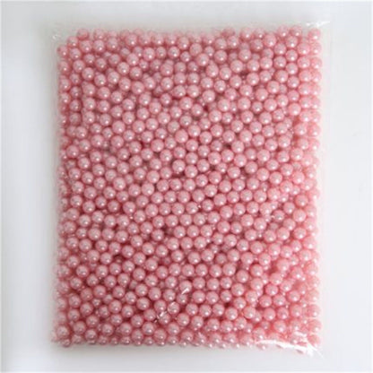 Makeup Brush Holders Multipurpose Acrylic Makeup Storage Box for Bathroom Vanity Countertop One Packet of Pink Pearls (Approx. 250g/8.8oz)