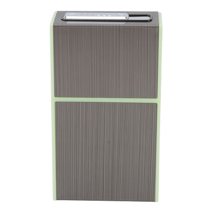 Luminous Cigarette Case USB Rechargeable Cigarette Box with Electric Lighter for Whole Package 20pcs 84‑100mm Cigarettes Black