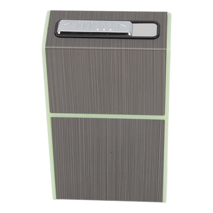 Luminous Cigarette Case USB Rechargeable Cigarette Box with Electric Lighter for Whole Package 20pcs 84‑100mm Cigarettes Black