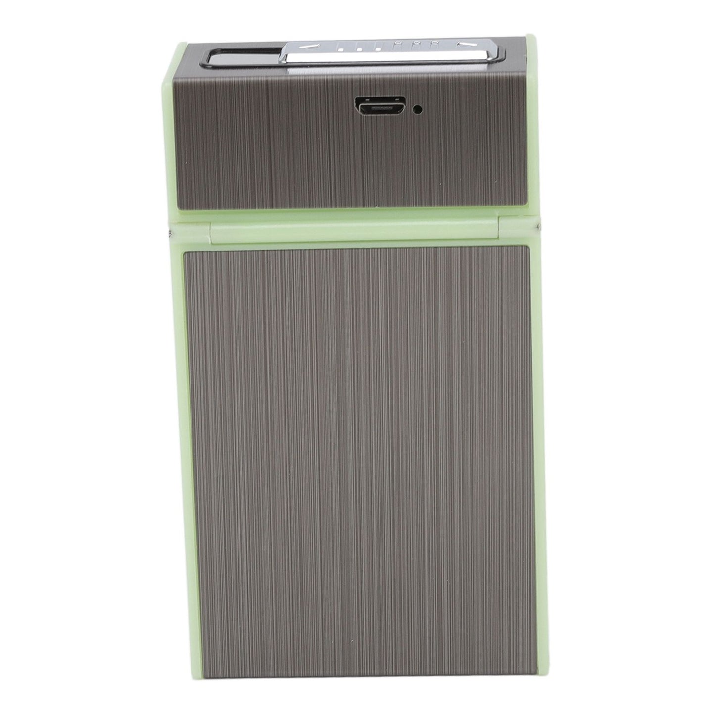 Luminous Cigarette Case USB Rechargeable Cigarette Box with Electric Lighter for Whole Package 20pcs 84‑100mm Cigarettes Black