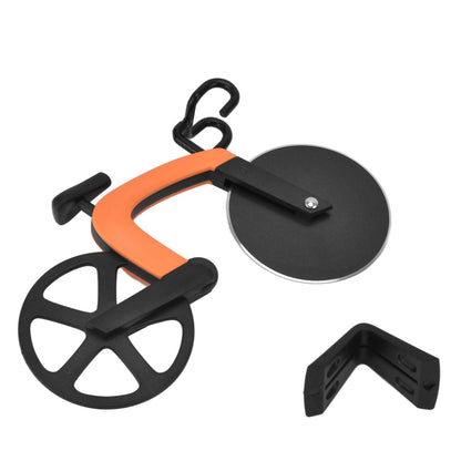 Bicycle Pizza Cutter Wheel Stainless Steel Bike Shape Pizza Knife Kitchen Pizza Cutting ToolOrange