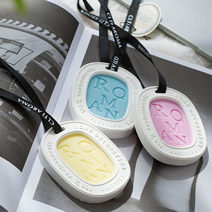 Hanging Aromatherapy Wax Tablets Home Closet Odor Freshener Car Solid Air Freshener Pendant