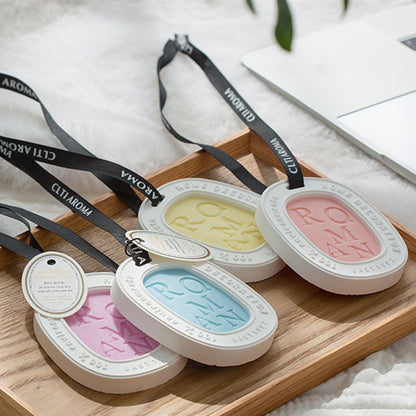 Hanging Aromatherapy Wax Tablets Home Closet Odor Freshener Car Solid Air Freshener Pendant
