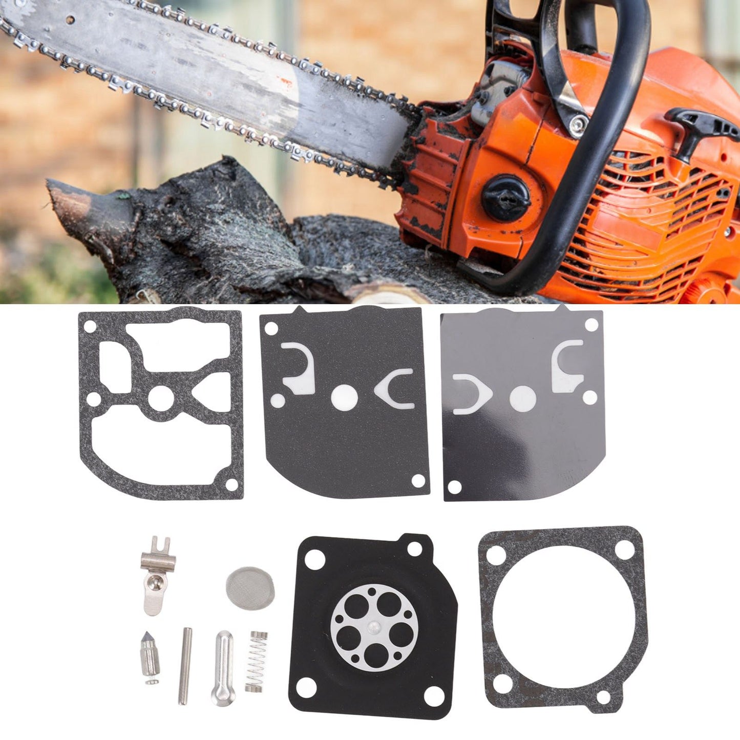 Carburetor Diaphragm Kit Gasket Metal and Paper for Zama Rb72 for Stihl Ms019 190t for Dolmar Ps34 45 340 Chainsaw