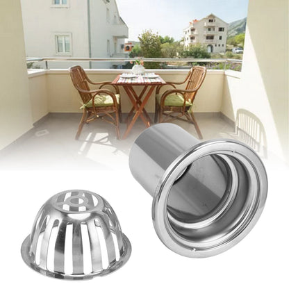 Roof Floor Drain Stainless Steel Non Blocking Balcony Outdoor Rain Bucket Drainage Parts Round 3in
