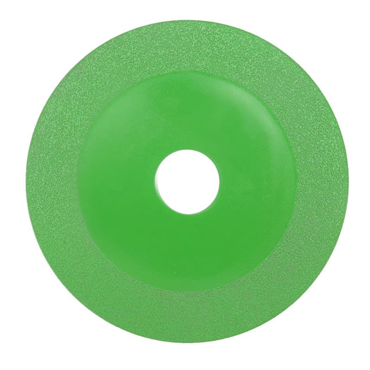 Green diamond cutting disc with center hole, flat circular grinding wheel
