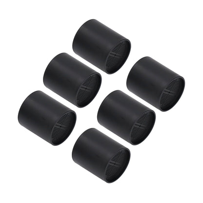 6PCS Furniture Leg Extender Plastic Round 4in Rise Black Furniture Risers for Home Office Sofa