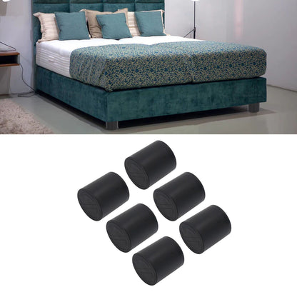 6PCS Furniture Leg Extender Plastic Round 4in Rise Black Furniture Risers for Home Office Sofa