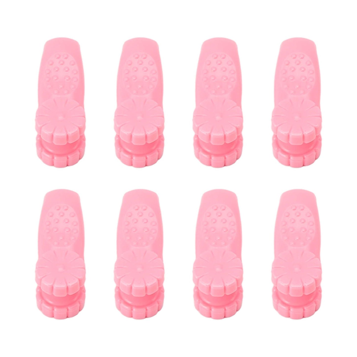 8PCS Hand Pressure Point Tool Plastic Hand Acupressure Clip for Between Thumb and Index Migraine Headache Relief Pink