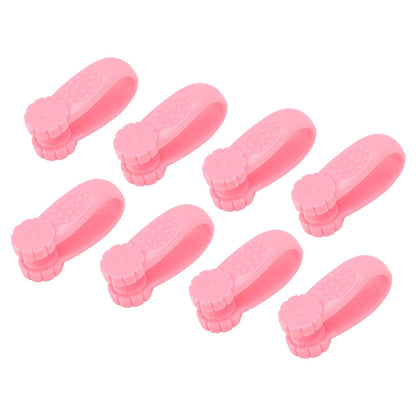 8PCS Hand Pressure Point Tool Plastic Hand Acupressure Clip for Between Thumb and Index Migraine Headache Relief Pink