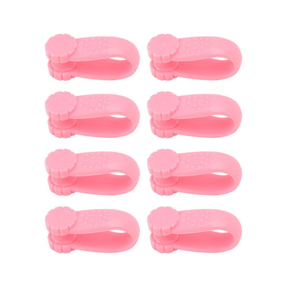 8PCS Hand Pressure Point Tool Plastic Hand Acupressure Clip for Between Thumb and Index Migraine Headache Relief Pink
