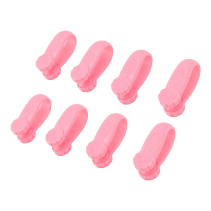 8PCS Hand Pressure Point Tool Plastic Hand Acupressure Clip for Between Thumb and Index Migraine Headache Relief Pink