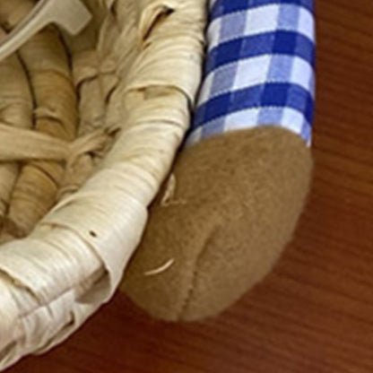 Cute Cartoon Bear Storage Basket Straw Storage Basket for Desktop Office Bedroom M