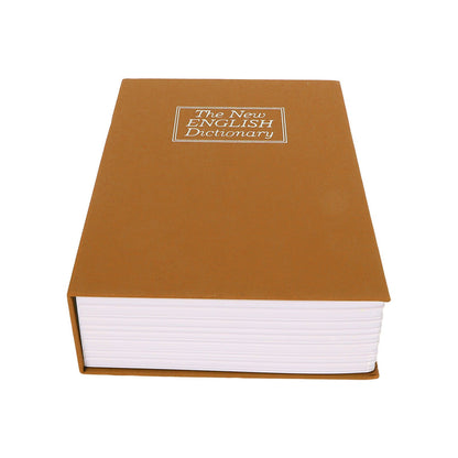 Book Safe Small Diversion Book Safe Storage Lock Box Money Coins Cards Hiding Box with Combination Lock Brown