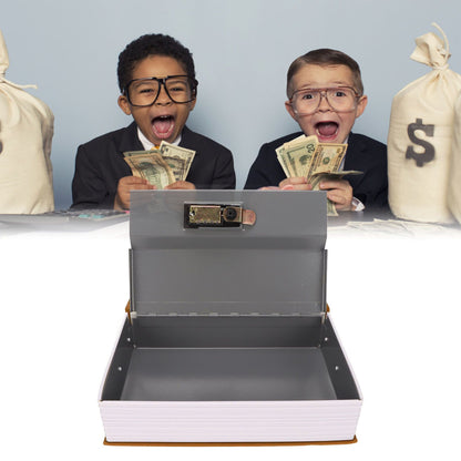 Book Safe Small Diversion Book Safe Storage Lock Box Money Coins Cards Hiding Box with Combination Lock Brown