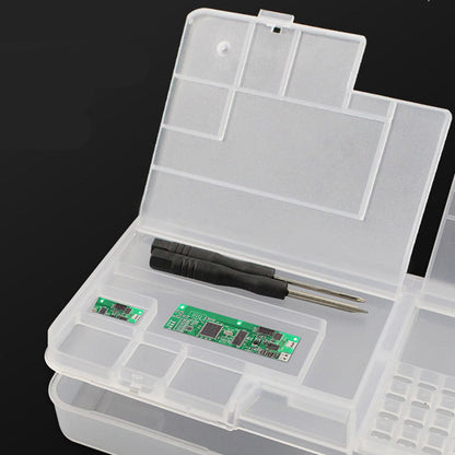 Electronic Components Storage Box Multipurpose Double Layer Rectangular PP Clear Component Containers
