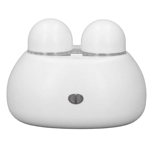 White automatic contact lens cleaner machine with two domes and oval indicator button