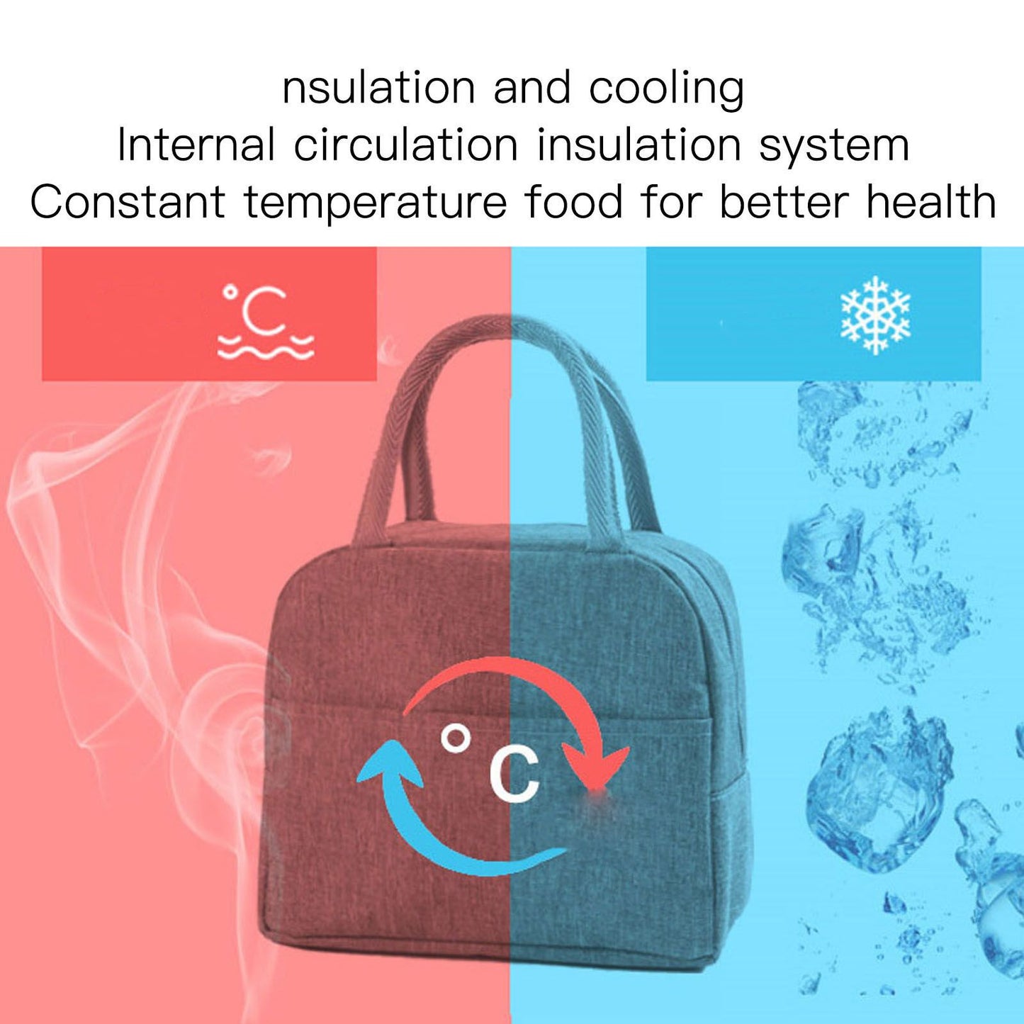Tote Lunch Bag Reusable Insulated Cooler High Capacity Waterproof for Men Women Work Picnic Beach Gray