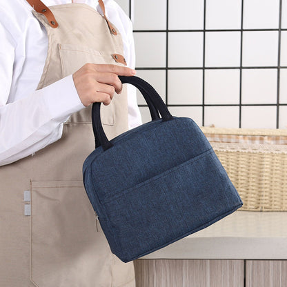 Tote Lunch Bag Reusable Insulated Cooler High Capacity Waterproof for Men Women Work Picnic Beach Dark Blue