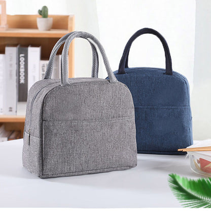 Tote Lunch Bag Reusable Insulated Cooler High Capacity Waterproof for Men Women Work Picnic Beach Dark Blue