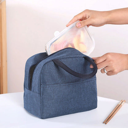 Tote Lunch Bag Reusable Insulated Cooler High Capacity Waterproof for Men Women Work Picnic Beach Dark Blue