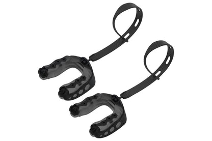 2Pcs Professional Sports Mouthguard Teeth with Strap EVA Sports Mouth Guards -Black