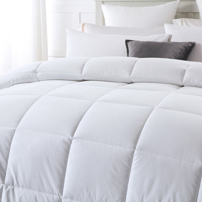 Royal Comfort 260GSM Deluxe Eco-Silk Touch Quilt 100% Cotton Cover - Single - White