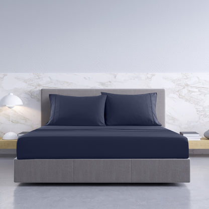 Royal Comfort 1000TC Hotel Grade Bamboo Cotton Sheets Pillowcases Set Ultrasoft - Queen - Royal Blue