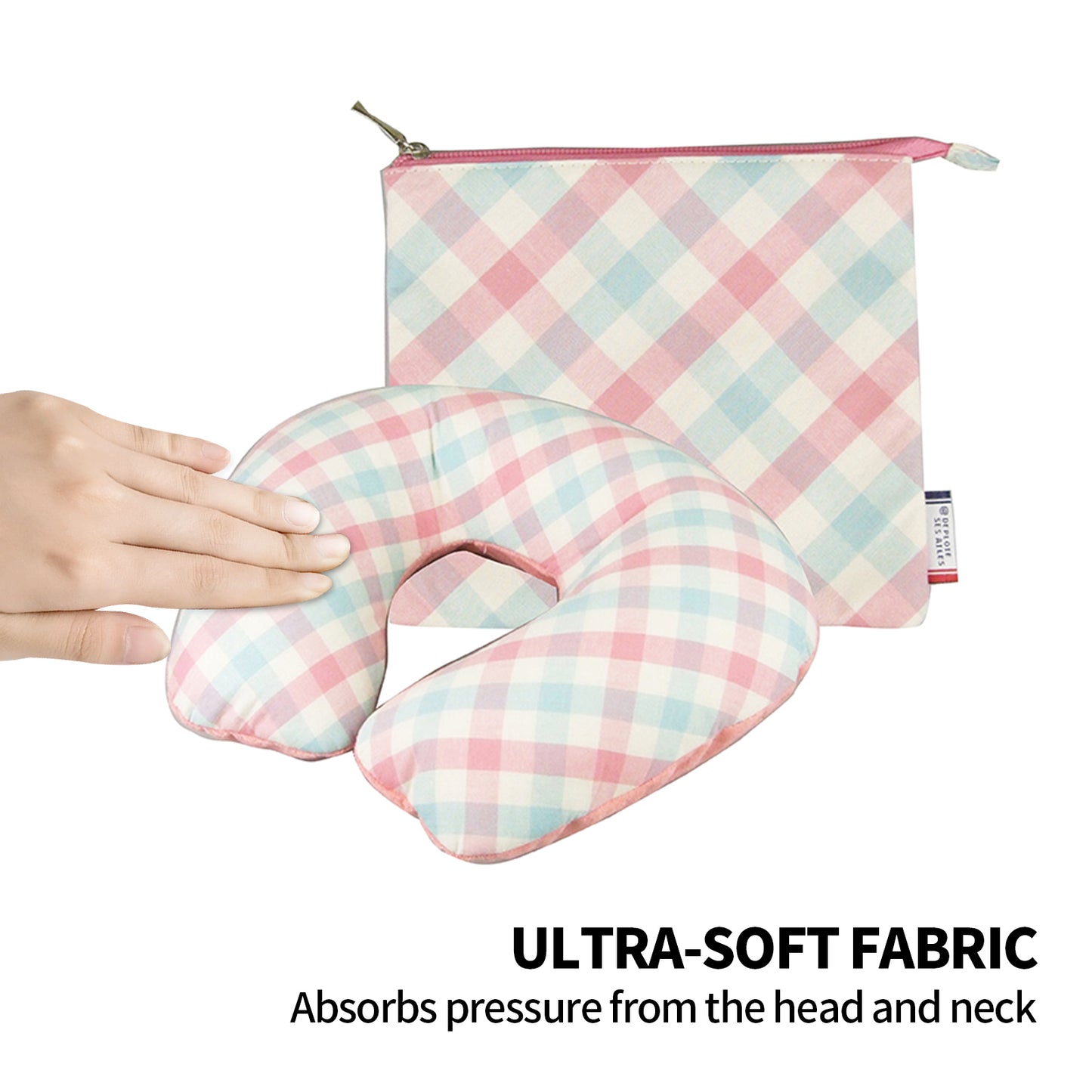 Inflatable U Shaped Travel Neck Pillow Portable Car Flight Head Rest Cushion